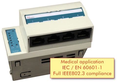 Illustration Système Informatique Hospitalier: intégration des salles blanches au réseau FTTO grâce au Micro-Switch « Médical » Nexans