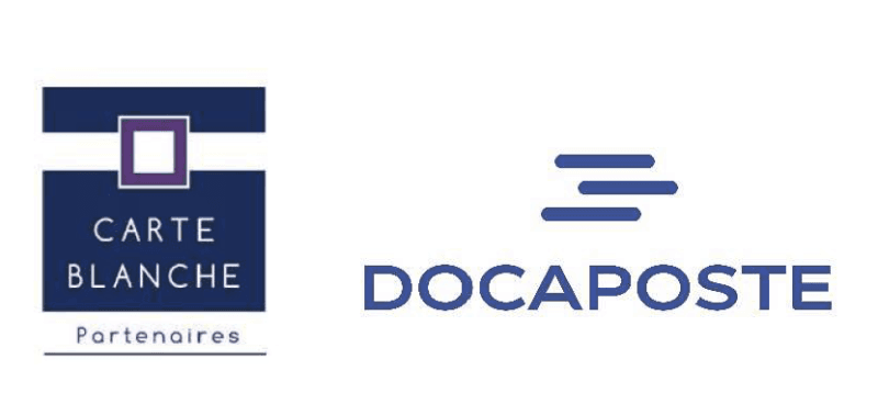 Illustration Carte Blanche Partenaires devient opérateur frontal accrédité Sesam-Vitale  en partenariat avec Docaposte 