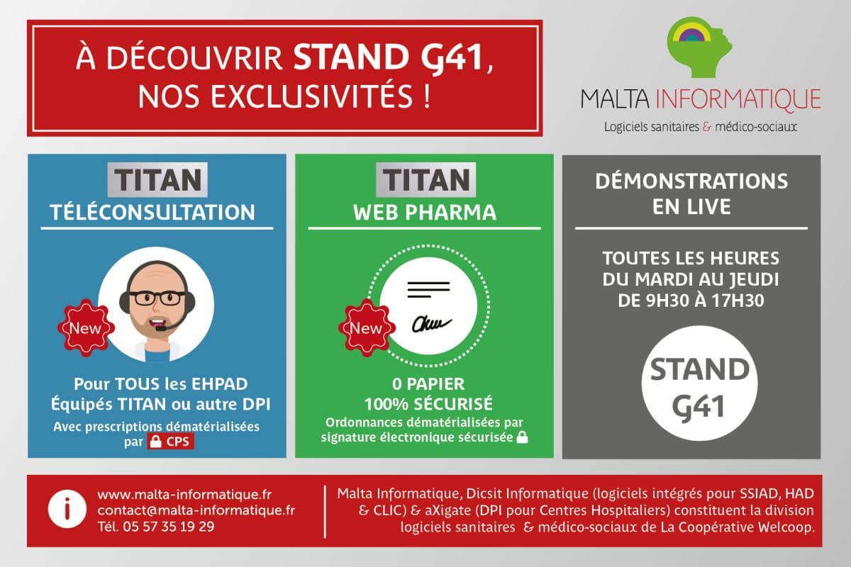 Illustration A découvrir à HIT EXPO – Stand G41 : la solution TITAN Téléconsultation de Malta Informatique accessible à TOUS LES EHPAD !