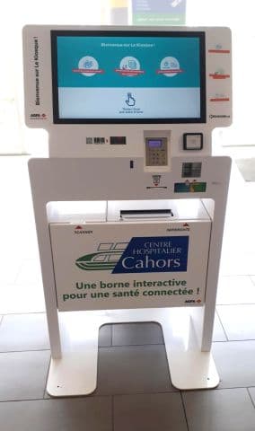 Illustration CH de Cahors : plus d’autonomie pour les patients et une meilleure ergonomie pour les professionnels grâce à la borne d’accueil