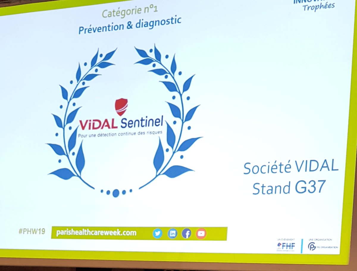 Illustration VIDAL Sentinel récompensée aux 1ers HIT Innovations Trophées