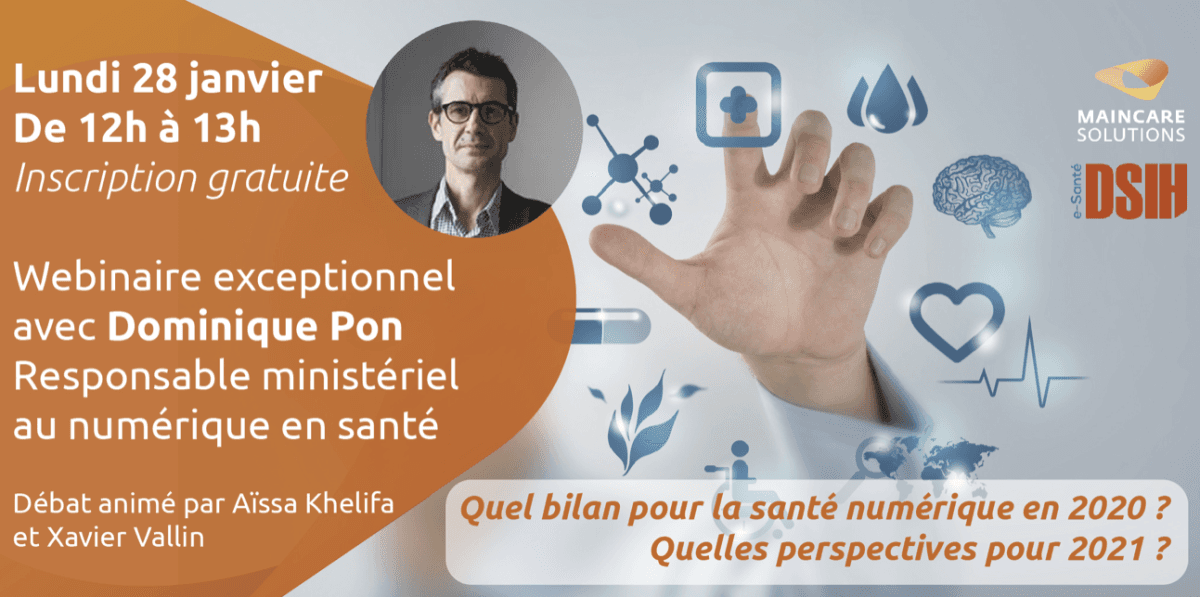 Illustration Quel bilan pour la santé numérique en 2020 ? Quelles perspectives pour 2021 ? En webinaire sur dsih.fr