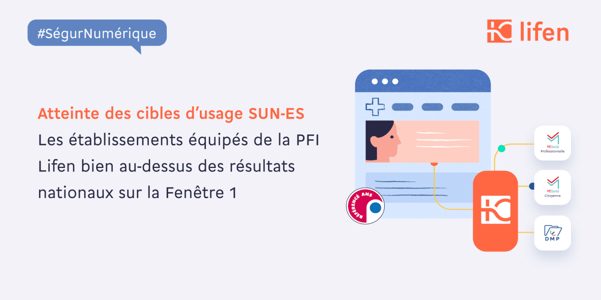 Illustration Atteinte des cibles d’usage SUN-ES : les établissements équipés de la PFI Lifen bien au-dessus des résultats nationaux sur la Fenêtre 1