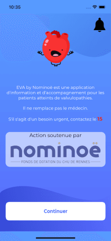 Illustration Eva by Nominoë, une application pour faciliter le quotidien des patients du CHU de Rennes atteints de valvulopathie cardiaque