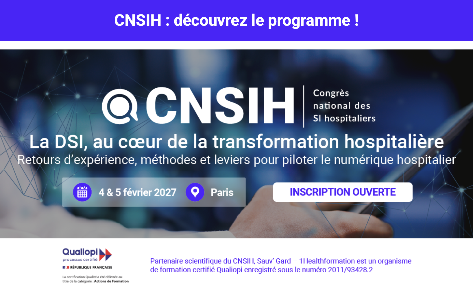 Illustration CNSIH 2027 : le nouveau rendez-vous des équipes SI hospitalières ouvre ses inscriptions