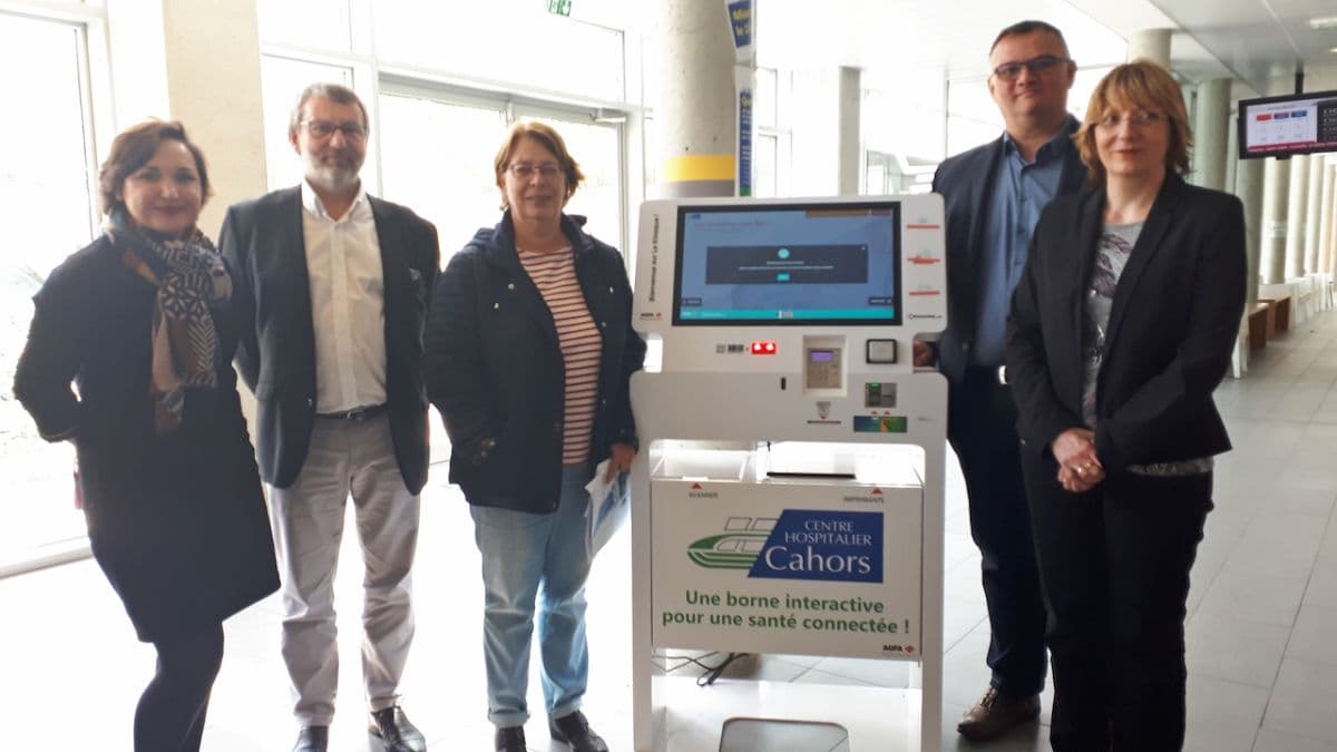 Illustration Le CH de Cahors inaugure la première borne d’accueil d’Agfa HealthCare